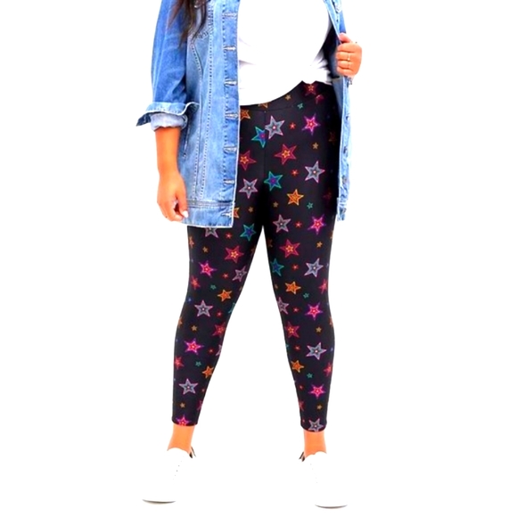 ❤️NWT VINTAGE TORRID SPARKLY STARS FULL LENGTH LIQUID LEGGING - PLUS SIZE - Picture 6 of 9